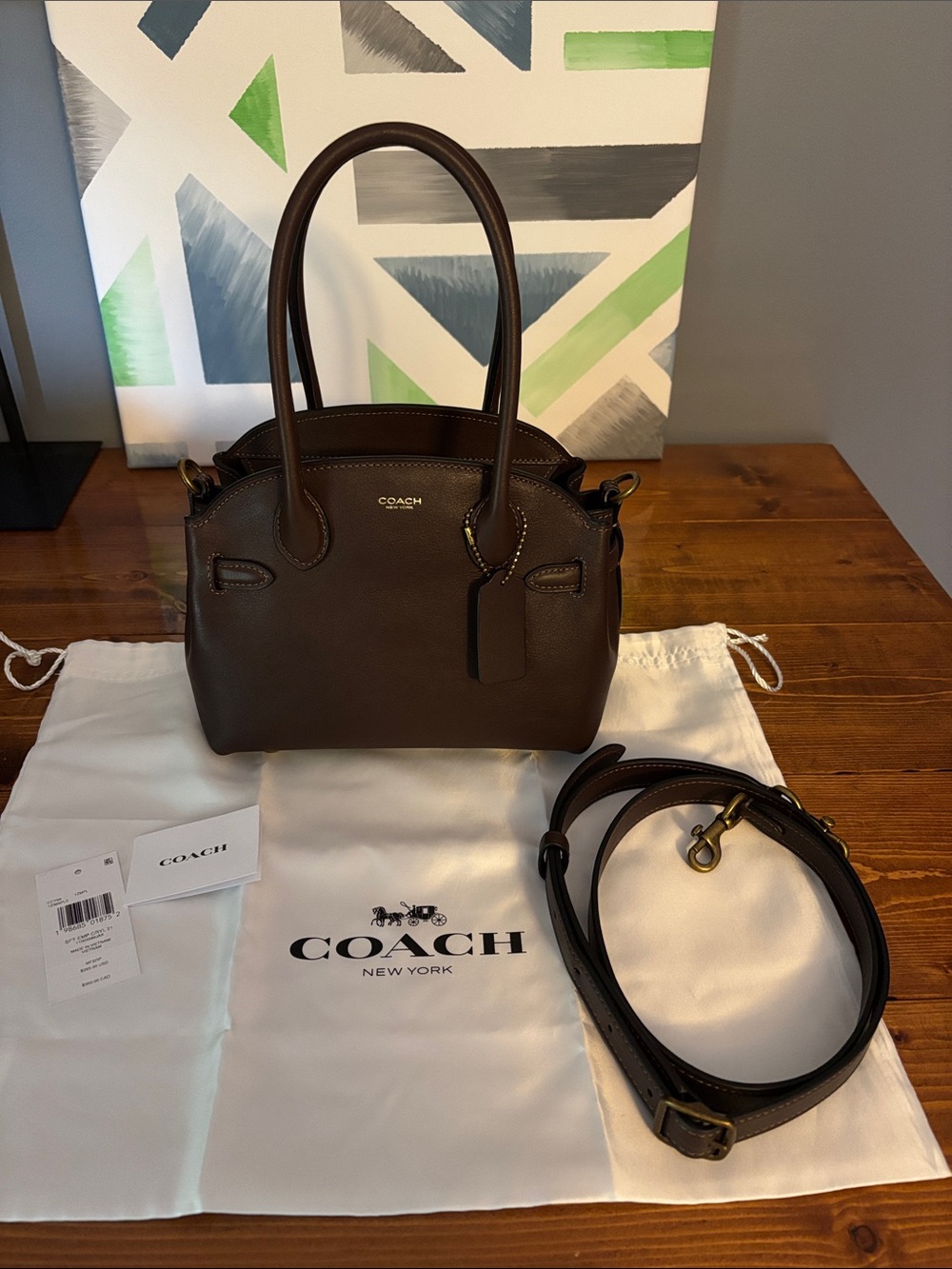 Like New Coach Soft Empire Carryall 21 in Maple
